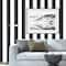 Simplify Black & White Striped Adhesive Wallpaper